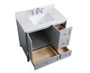 Elegant Decor VF18036GR-BS 36 inch Single Bathroom Vanity in Grey with Backsplash