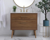 Elegant Decor VF41036WB-BS 36 inch bathroom Vanity in Walnut Brown with Backsplash
