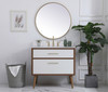 Elegant Decor VF41036WH-BS 36 inch bathroom Vanity in White with Backsplash