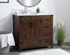 Elegant Decor VF90236EX-BS 36 inch  Single Bathroom Vanity in Espresso with Backsplash