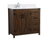 Elegant Decor VF90236EX-BS 36 inch  Single Bathroom Vanity in Espresso with Backsplash