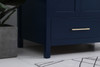 Elegant Decor VF18836BL-BS 36 inch Single Bathroom Vanity in Blue with Backsplash