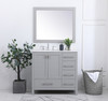 Elegant Decor VF18836GR-BS 36 inch Single Bathroom Vanity in Gray with Backsplash