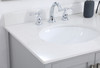 Elegant Decor VF18836GR-BS 36 inch Single Bathroom Vanity in Gray with Backsplash