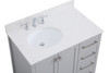 Elegant Decor VF18836GR-BS 36 inch Single Bathroom Vanity in Gray with Backsplash