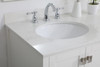 Elegant Decor VF18836WH-BS 36 inch Single Bathroom Vanity in White with Backsplash