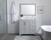 Elegant Decor VF17036GR-BS 36 inch Single Bathroom Vanity in Grey with Backsplash