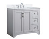 Elegant Decor VF17036GR-BS 36 inch Single Bathroom Vanity in Grey with Backsplash
