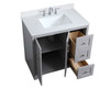 Elegant Decor VF17036GR-BS 36 inch Single Bathroom Vanity in Grey with Backsplash