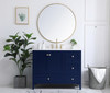 Elegant Decor VF18042BL-BS 42 inch Single Bathroom Vanity in Blue with Backsplash