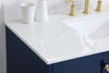 Elegant Decor VF18042BL-BS 42 inch Single Bathroom Vanity in Blue with Backsplash