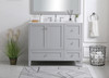 Elegant Decor VF18042GR-BS 42 inch Single Bathroom Vanity in Grey with Backsplash