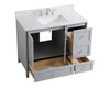 Elegant Decor VF18042GR-BS 42 inch Single Bathroom Vanity in Grey with Backsplash