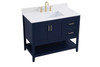 Elegant Decor VF16042BL-BS 42 inch Single Bathroom Vanity in Blue with Backsplash