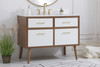 Elegant Decor VF41042WH-BS 42 inch bathroom Vanity in White with Backsplash