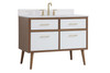 Elegant Decor VF41042WH-BS 42 inch bathroom Vanity in White with Backsplash