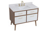 Elegant Decor VF41042WH-BS 42 inch bathroom Vanity in White with Backsplash