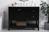 Elegant Decor VF16442BK-BS 42 inch Single Bathroom Vanity in Black with Backsplash