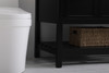 Elegant Decor VF16442BK-BS 42 inch Single Bathroom Vanity in Black with Backsplash