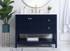 Elegant Decor VF16442BL-BS 42 inch Single Bathroom Vanity in Blue with Backsplash
