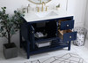 Elegant Decor VF16442BL-BS 42 inch Single Bathroom Vanity in Blue with Backsplash