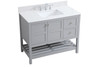 Elegant Decor VF16442GR-BS 42 inch Single Bathroom Vanity in Gray with Backsplash