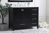 Elegant Decor VF18842BK-BS 42 inch Single Bathroom Vanity in Black with Backsplash