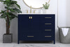 Elegant Decor VF18842BL-BS 42 inch Single Bathroom Vanity in Blue with Backsplash