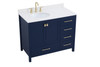 Elegant Decor VF18842BL-BS 42 inch Single Bathroom Vanity in Blue with Backsplash