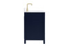 Elegant Decor VF18842BL-BS 42 inch Single Bathroom Vanity in Blue with Backsplash