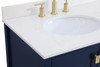 Elegant Decor VF18842BL-BS 42 inch Single Bathroom Vanity in Blue with Backsplash