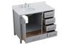 Elegant Decor VF18842GR-BS 42 inch Single Bathroom Vanity in Gray with Backsplash