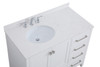 Elegant Decor VF18842WH-BS 42 inch Single Bathroom Vanity in White with Backsplash