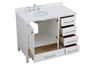 Elegant Decor VF18842WH-BS 42 inch Single Bathroom Vanity in White with Backsplash