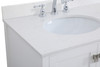 Elegant Decor VF18842WH-BS 42 inch Single Bathroom Vanity in White with Backsplash