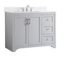 Elegant Decor VF17042GR-BS 42 inch Single Bathroom Vanity in Grey with Backsplash