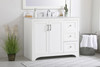 Elegant Decor VF17042WH-BS 42 inch Single Bathroom Vanity in White with Backsplash