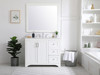 Elegant Decor VF17042WH-BS 42 inch Single Bathroom Vanity in White with Backsplash