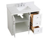 Elegant Decor VF17042WH-BS 42 inch Single Bathroom Vanity in White with Backsplash