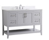 Elegant Decor VF16048GR-BS 48 inch Single Bathroom Vanity in Grey with Backsplash