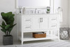 Elegant Decor VF16048WH-BS 48 inch Single Bathroom Vanity in White with Backsplash