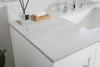 Elegant Decor VF16048WH-BS 48 inch Single Bathroom Vanity in White with Backsplash