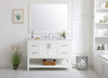 Elegant Decor VF16048WH-BS 48 inch Single Bathroom Vanity in White with Backsplash