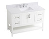 Elegant Decor VF16048WH-BS 48 inch Single Bathroom Vanity in White with Backsplash