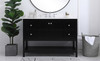 Elegant Decor VF16448BK-BS 48 inch Single Bathroom Vanity in Black with Backsplash