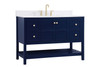 Elegant Decor VF16448BL-BS 48 inch Single Bathroom Vanity in Blue with Backsplash