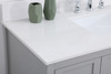 Elegant Decor VF16448GR-BS 48 inch Single Bathroom Vanity in Gray with Backsplash