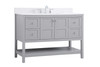 Elegant Decor VF16448GR-BS 48 inch Single Bathroom Vanity in Gray with Backsplash