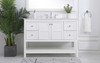 Elegant Decor VF16448WH-BS 48 inch Single Bathroom Vanity in White with Backsplash