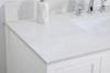 Elegant Decor VF16448WH-BS 48 inch Single Bathroom Vanity in White with Backsplash